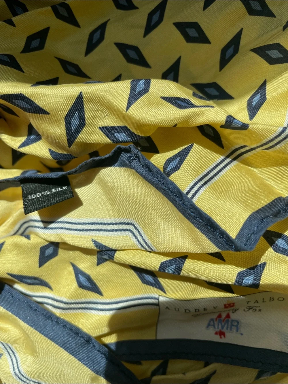 VTG AUDREY TALBOTT FOR AMR SILK SCARF